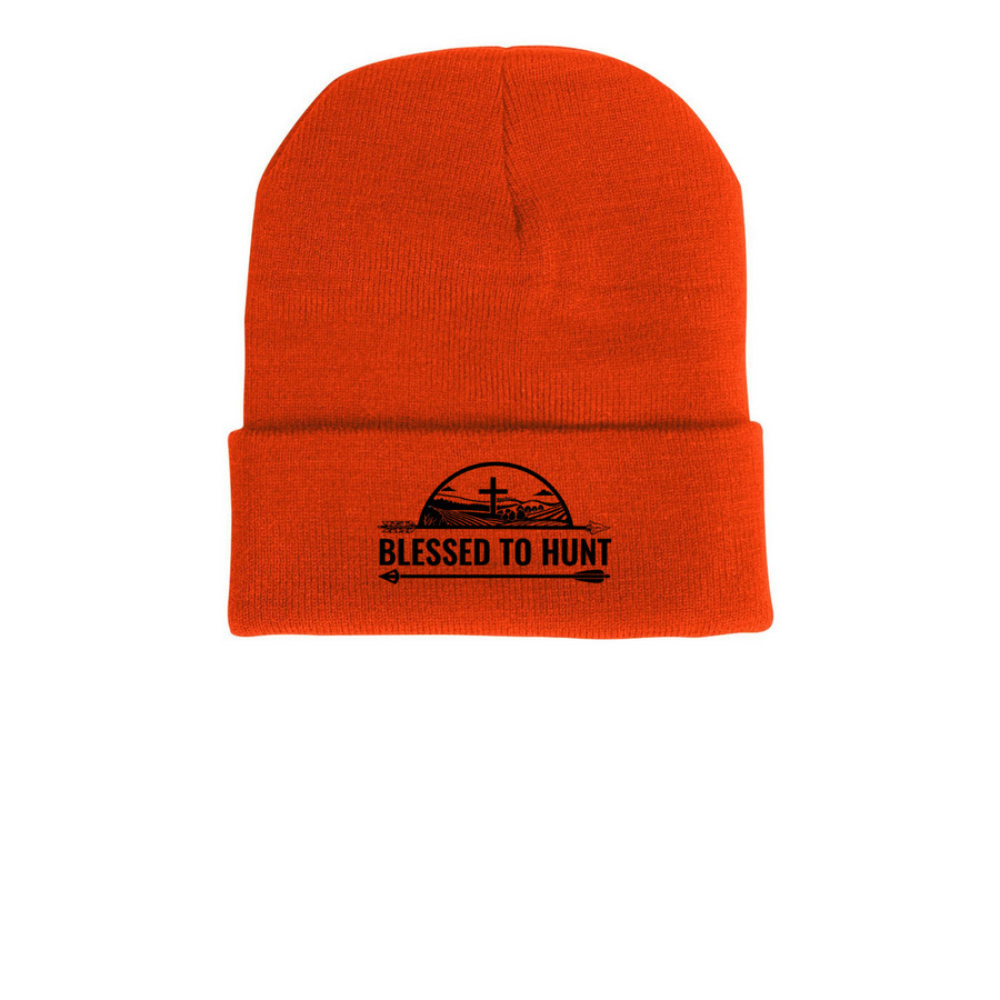 Blessed to Hunt Blaze Orange Beanie