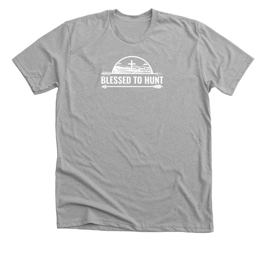 Blessed to Hunt Classic Unisex Tee in grey